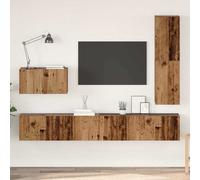 vidaXL Set mobile TV 4 pcs Legno vecchio 30.5 x 30 x 110 cm