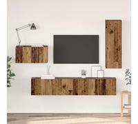 vidaXL Set mobile TV 4 pcs Legno vecchio 30.5 x 30 x 90 cm