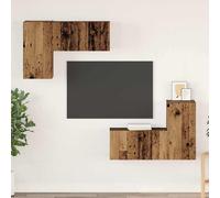 vidaXL Set mobile TV 4 pcs Legno vecchio 60 x 30 x 30 cm
