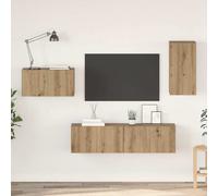 vidaXL Set mobile TV 4 pcs rovere artigianale 30.5 x 30 x 60 cm
