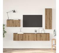 vidaXL Set mobile TV 4 pcs rovere artigianale 30.5 x 30 x 90 cm