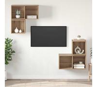 vidaXL Set mobile TV 4 pcs rovere artigianale 37 x 37 x 72 cm