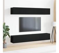 vidaXL Set mobile TV 4 pcs Rovere Nero 100 x 30 x 30 cm