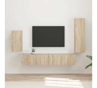 vidaXL Set mobile TV 4 pz Rovere Sonoma