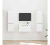 vidaXL Set mobile TV 5 pcs Bianco Legno multistrato