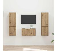 vidaXL Set mobile TV 5 pcs Rovere artigianale Legno multistrato