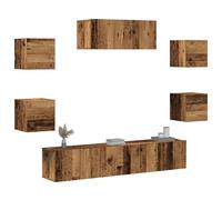 vidaXL Set Mobile TV 5 pz Montato a Parete Legno Antico