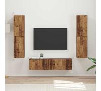 vidaXL Set mobile TV 6 pz Legno vecchio Legno ingegnerizzato