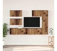 vidaXL Set mobile TV 6 pz Legno vecchio Legno ingegnerizzato