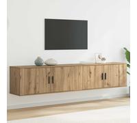 vidaXL Set Mobile TV da Parete 2 pz Rovere artigianale