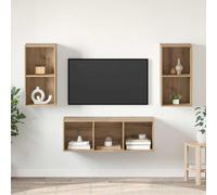 vidaXL Set mobile TV Rovere artigianale Legno ingegnerizzato