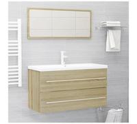 VIDAXL - Set Mobili Da Bagno 2 Pz Rovere Sonoma In Truciolato