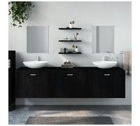 VIDAXL - Set Mobili Da Bagno 6 Pz Nero In Legno Multistrato