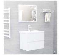 VIDAXL - Set Mobili da Bagno Bianco Lucido in Truciolato