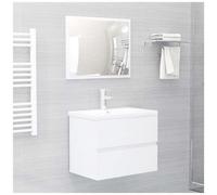 VIDAXL - Set Mobili da Bagno Bianco Lucido in Truciolato