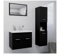 VIDAXL - Set Mobili Da Bagno Nero In Truciolato