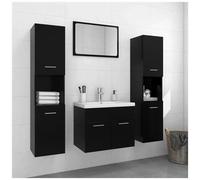 VIDAXL - Set Mobili Da Bagno Nero In Truciolato