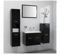 VIDAXL - Set Mobili Da Bagno Nero In Truciolato