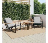 vidaXL Set Mobili da Balcone 4 pz con Cuscini Nero in Acciaio
