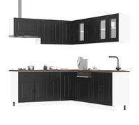 vidaXL Set Mobili da Cucina 11 pz Kalmar Neri Legno Multistrato