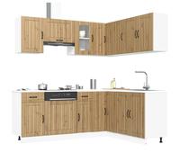 vidaXL Set Mobili da Cucina 11 pz Kalmar Rovere Artigianale Truciolato