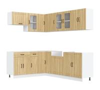 vidaXL Set Mobili da Cucina 11 pz Lucca Rovere Sonoma in Truciolato