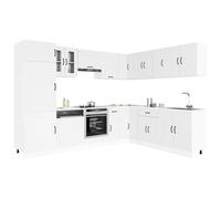 vidaXL Set Mobili da Cucina 14 pz Kalmar Bianco Legno Multistrato