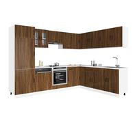 vidaXL Set Mobili da Cucina 14 pz Kalmar Rovere Marrone in Truciolato