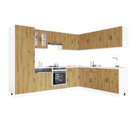 vidaXL Set Mobili da Cucina 14 pz Lucca Rovere Artigianale Truciolato