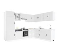 vidaXL Set Mobili da Cucina 14 pz Porto Bianchi Legno Multistrato