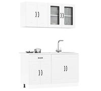 vidaXL Set mobili da cucina Kalmar – 4 pz bianchi in legno multistrato