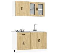 vidaXL Set Mobili da Cucina 4 pz Kalmar Rovere Sonoma in Truciolato