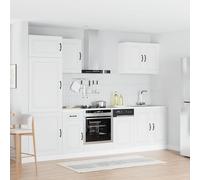 vidaXL Set Mobili da Cucina 7 pz Kalmar Bianco Legno Multistrato