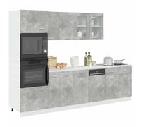 vidaXL Set Mobili da Cucina 7 pz Lyon Grigio Cemento
