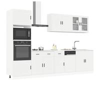 vidaXL Set Mobili da Cucina 7 pz Porto Bianco Legno Multistrato