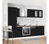 vidaXL Set Mobili da Cucina 8 pz Kalmar Neri Legno Multistrato