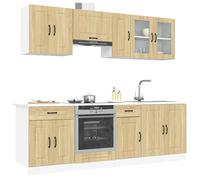 vidaXL Set Mobili da Cucina 8 pz Kalmar Rovere Sonoma in Truciolato