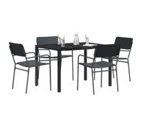 vidaXL Set Mobili da Esterno 5 pz Antracite Acciaio