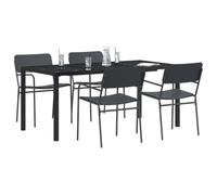 vidaXL Set Mobili da Esterno 5 pz Antracite Acciaio