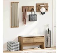 vidaXL Set mobili da ingresso 4 pz Rovere Artigianale
