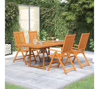 vidaXL Set Mobili da Pranzo da Giardino 5 pz 150-200 cm