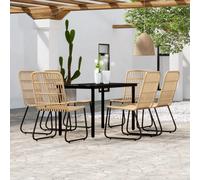 vidaXL Set Mobili da Pranzo da Giardino 7 pz Rovere