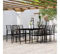 vidaXL Set Mobili da Pranzo da Giardino 9 pz