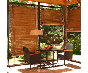 vidaXL Set Mobili da Pranzo per Giardino 3 pz Nero