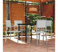 vidaXL Set Mobili da Pranzo per Giardino 5 pz Bianco