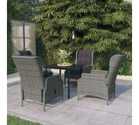vidaXL Set Mobili da Pranzo per Giardino 5 pz Grigio Chiaro
