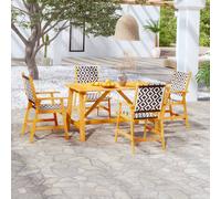 vidaXL Set Mobili da Pranzo per Giardino 5 pz Legno Massello di Acacia