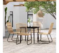 vidaXL Set Mobili da Pranzo per Giardino 5 pz Rovere