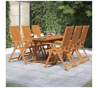 vidaXL Set Mobili da Pranzo per Giardino 7 pz Legno Massello di Acacia