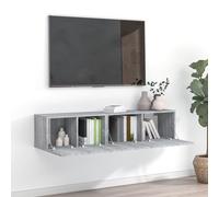 vidaXL Set Mobili Porta TV 2 pz Grigio Sonoma in Legno Multistrato